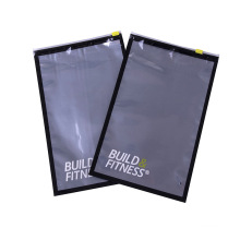 Wholesale reusable custom logo zipper printed plastic Clearly transparent ziplock bags for underwear clothing packaging bag
